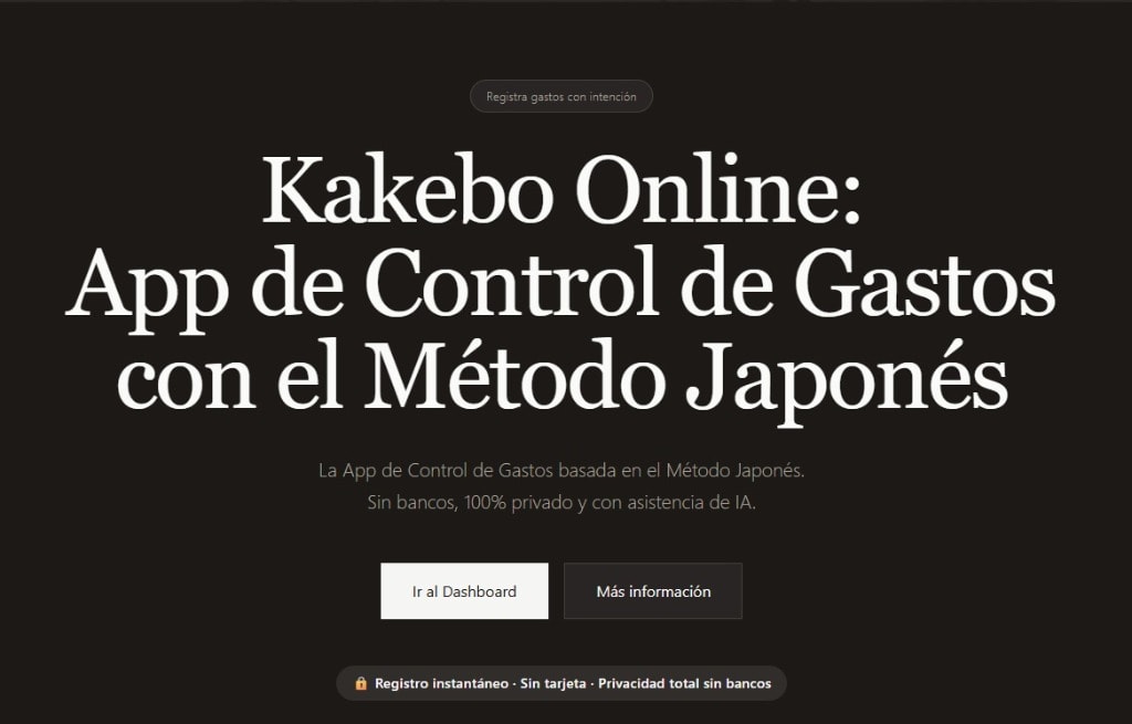 Vista previa de la web Método Kakebo